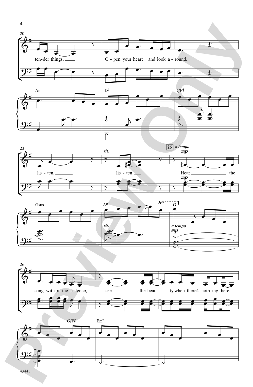 December Prayer: SATB Choral Octavo