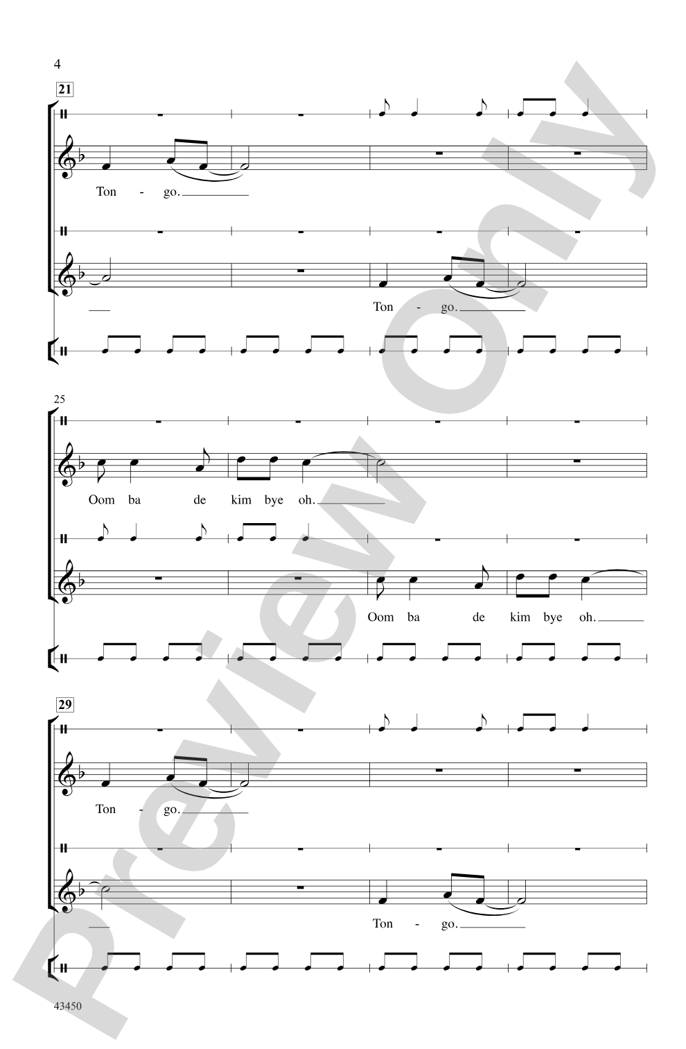 Tongo: 2-Part Choral Octavo
