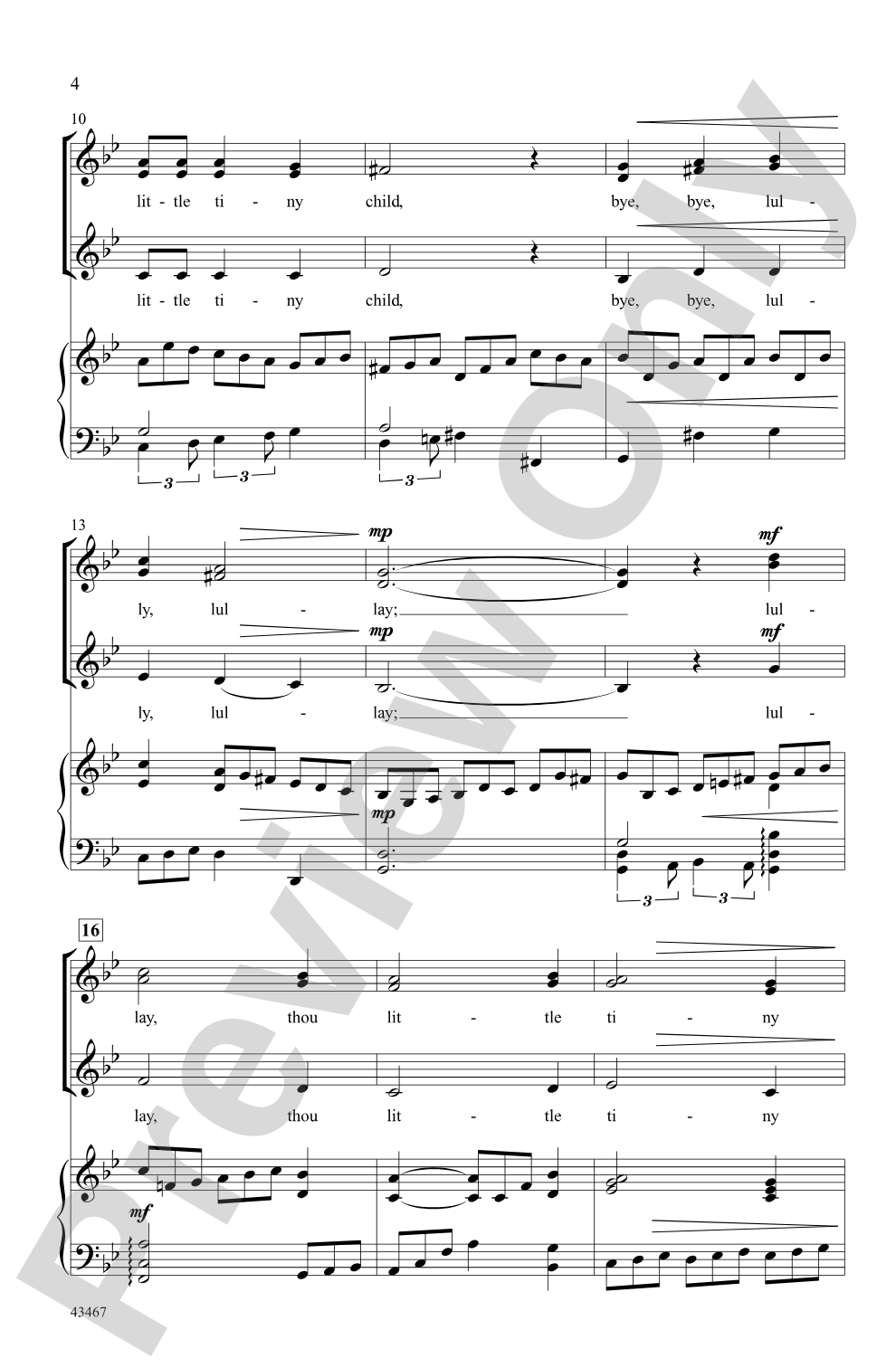 The Coventry Carol: SSA Choral Octavo