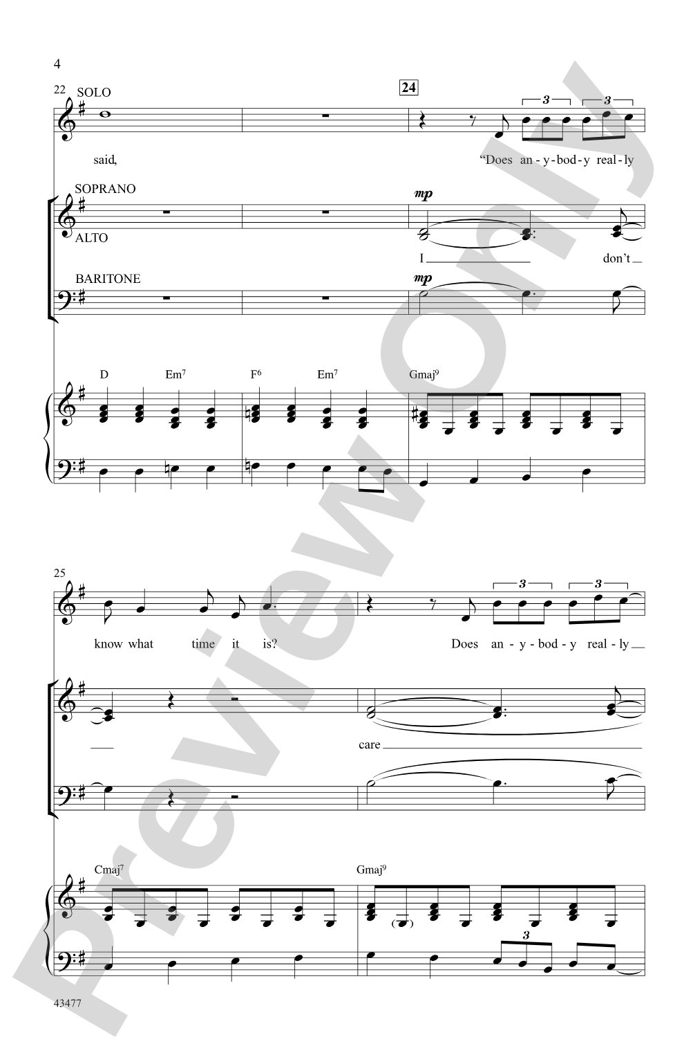 Does Anybody Really Know What Time It Is?: SAB Choral Octavo