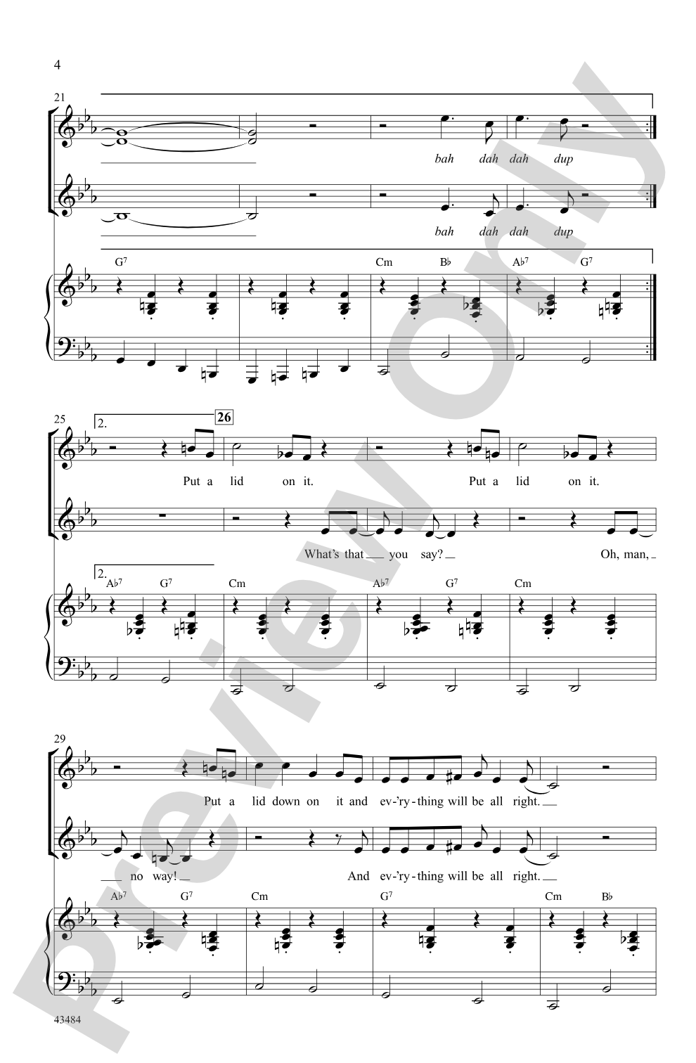 Put a Lid on It: SSA Choral Octavo