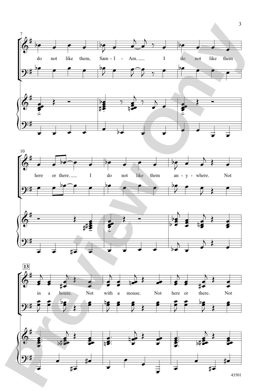 Green Eggs and Ham (from <i>Seussical the Musical</i>): SATB Choral Octavo