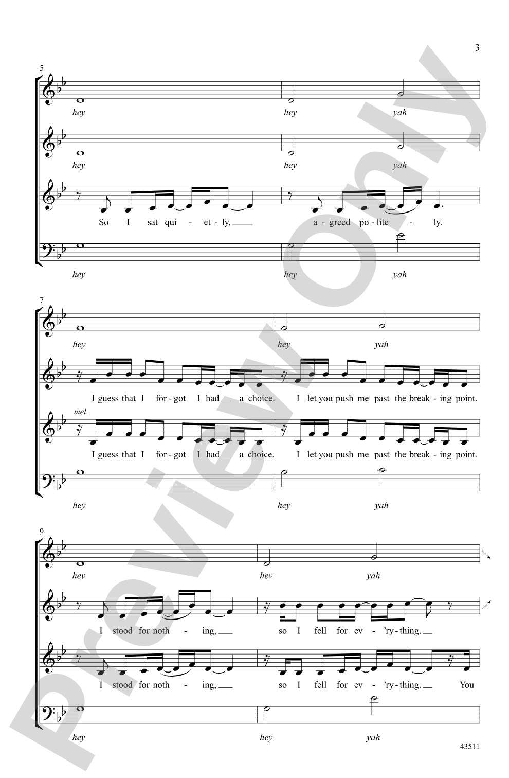 Roar: SAB, <I>a cappella</I> Choral Octavo