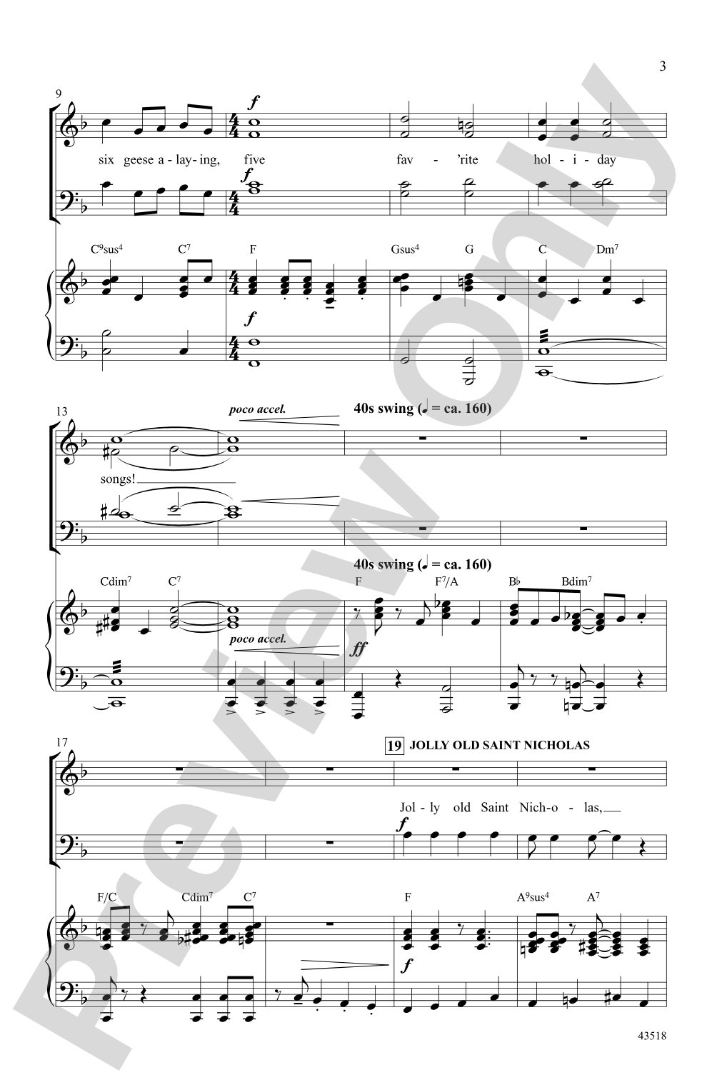 Five Favorite Holiday Songs: SATB Choral Octavo