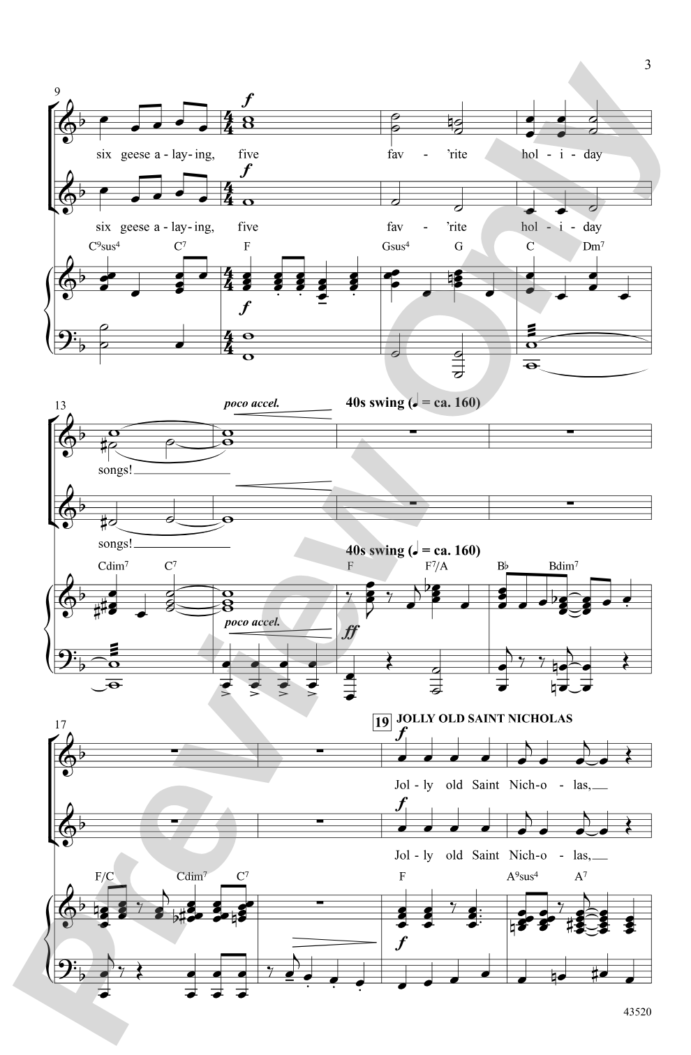 Five Favorite Holiday Songs: SSA Choral Octavo