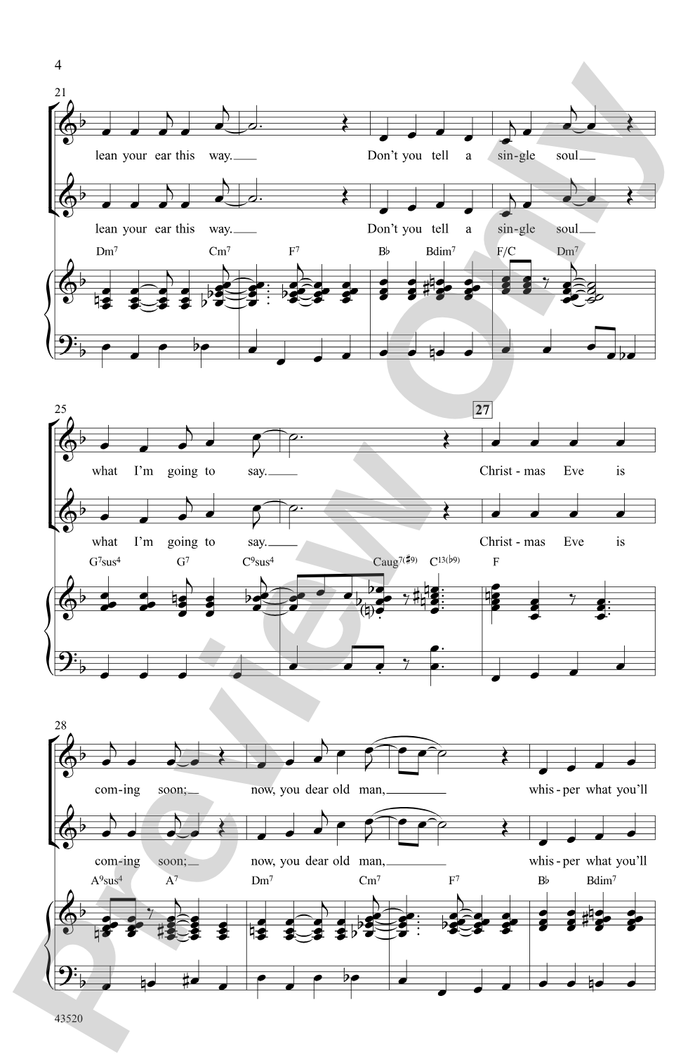 Five Favorite Holiday Songs: SSA Choral Octavo