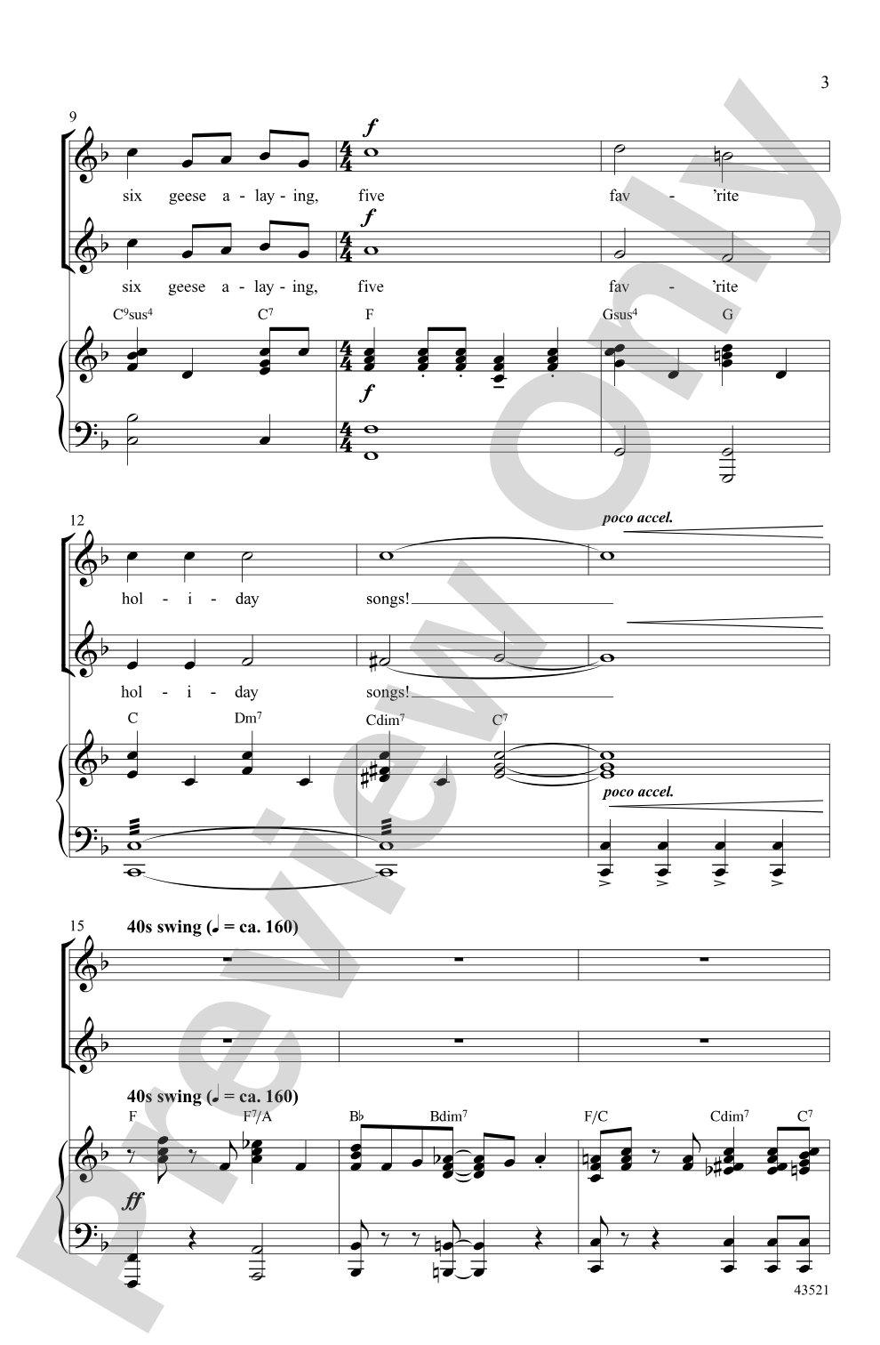Five Favorite Holiday Songs: 2-Part Choral Octavo