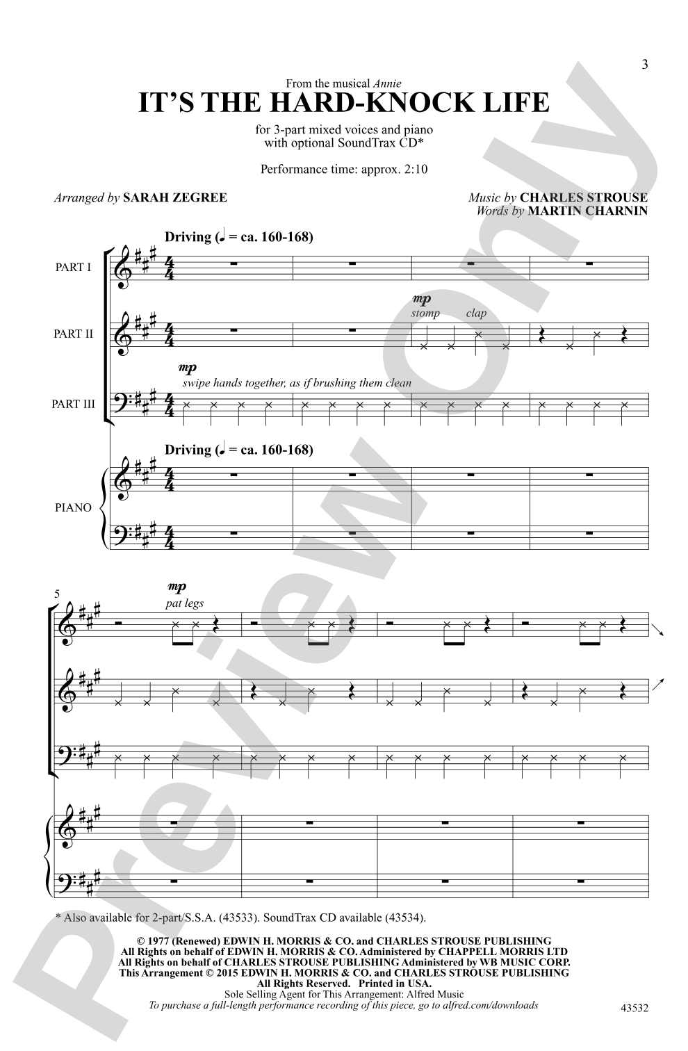 It's a Hard-Knock Life (from the musical <i>Annie</i>): 3-Part Mixed Choral Octavo