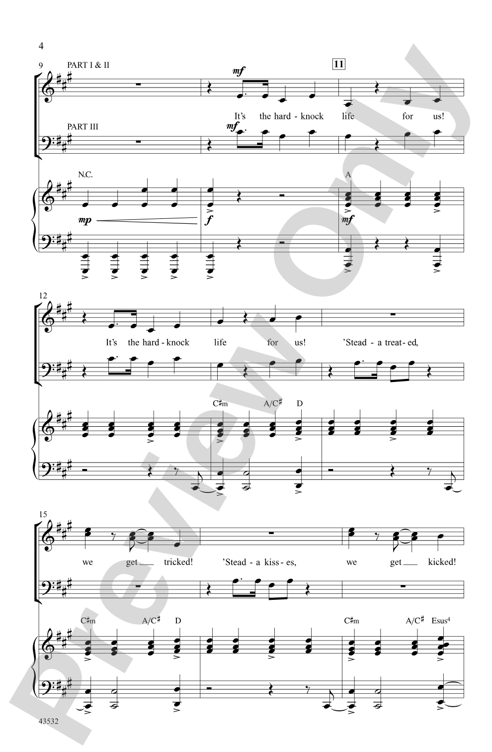 It's a Hard-Knock Life (from the musical <i>Annie</i>): 3-Part Mixed Choral Octavo