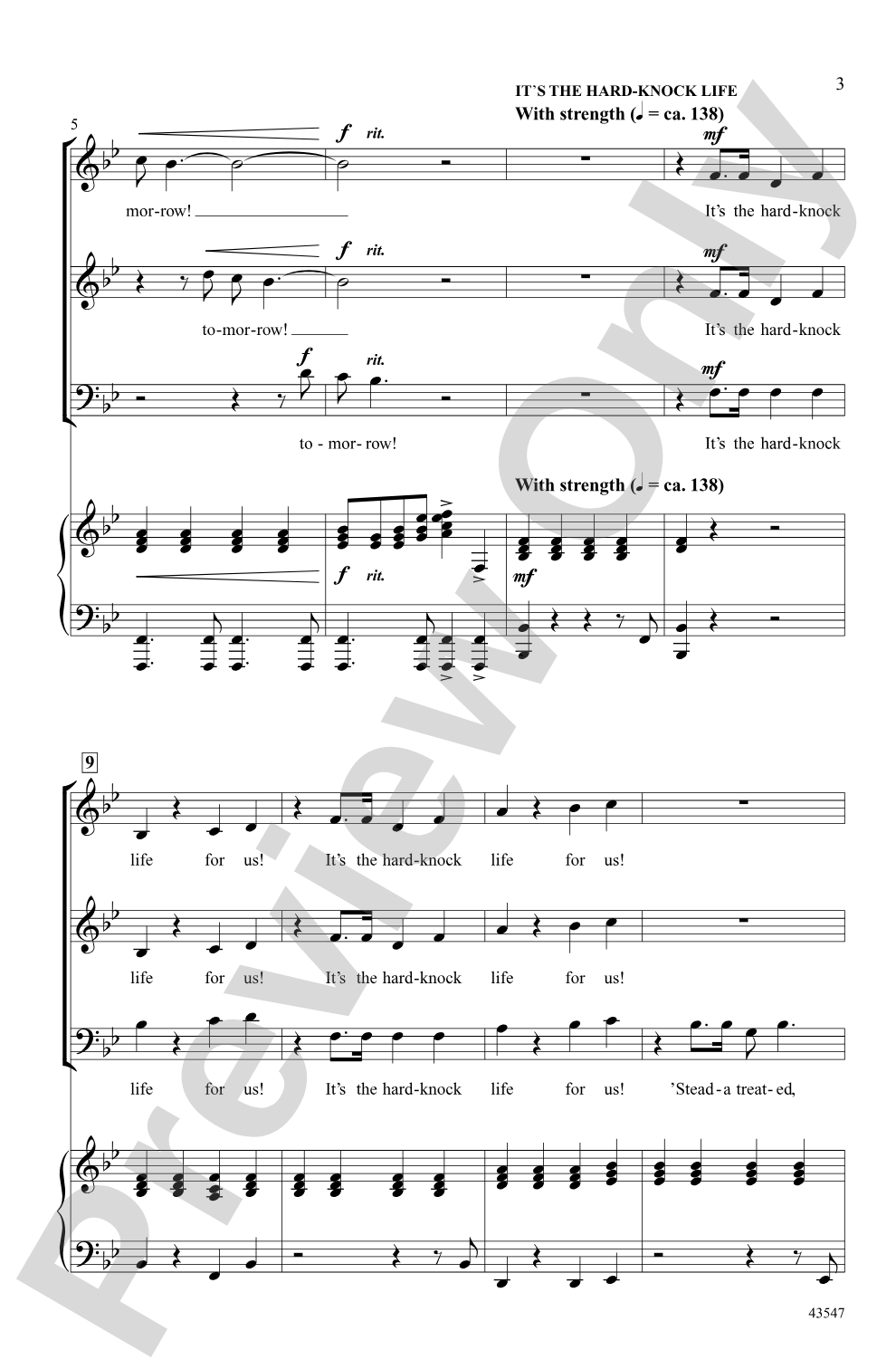 Annie: 3-Part Mixed Choral Octavo