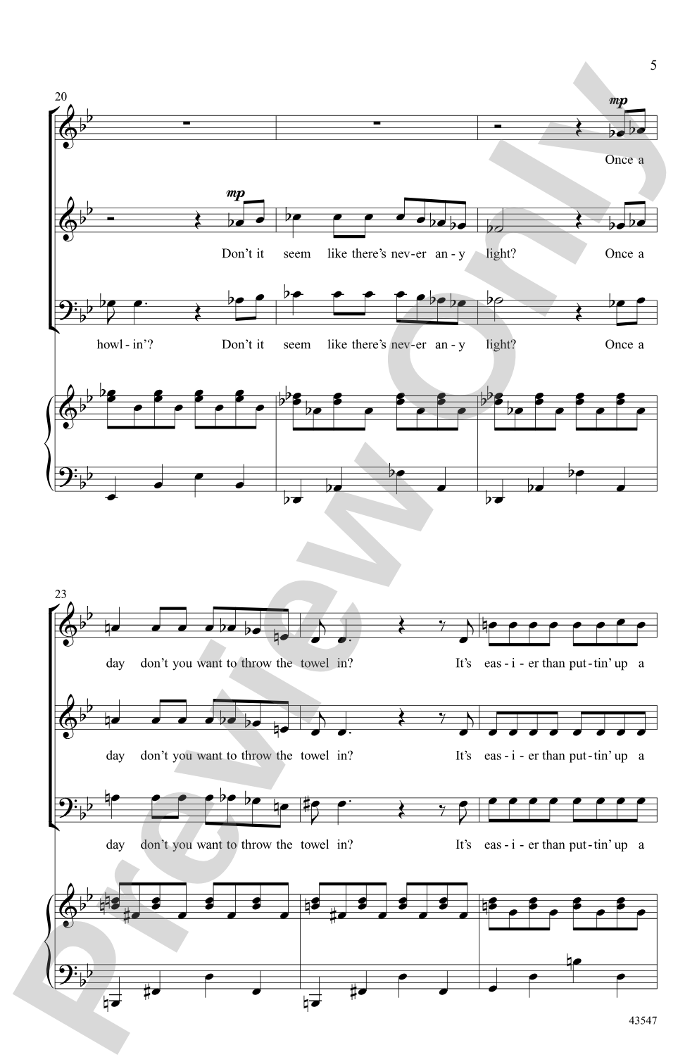 Annie: 3-Part Mixed Choral Octavo