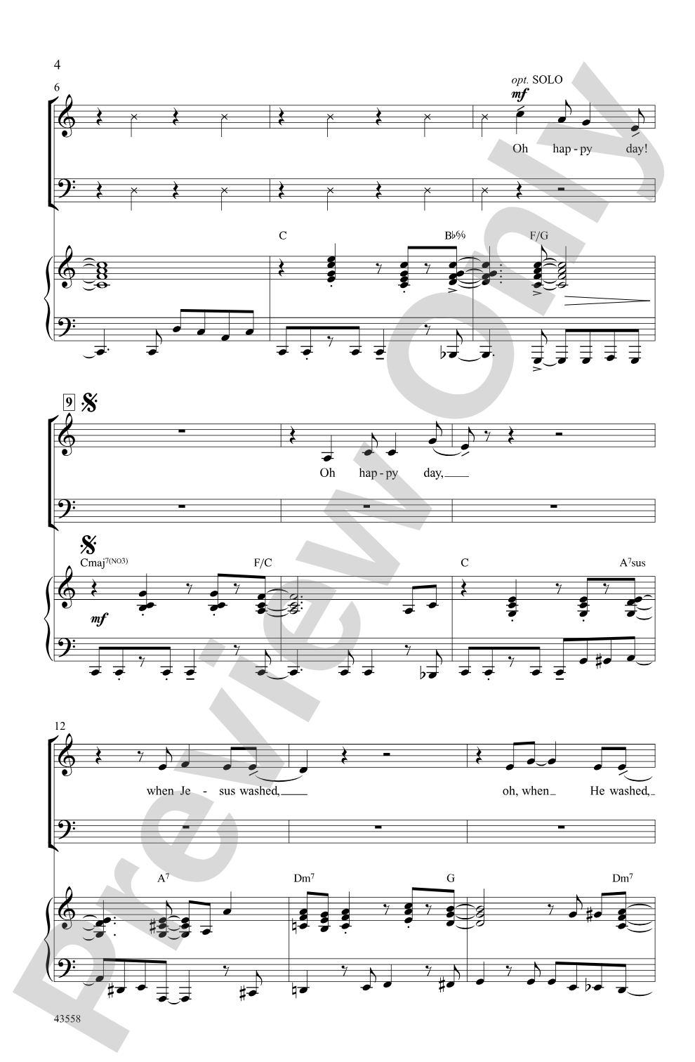 Oh Happy Day: SAB Choral Octavo