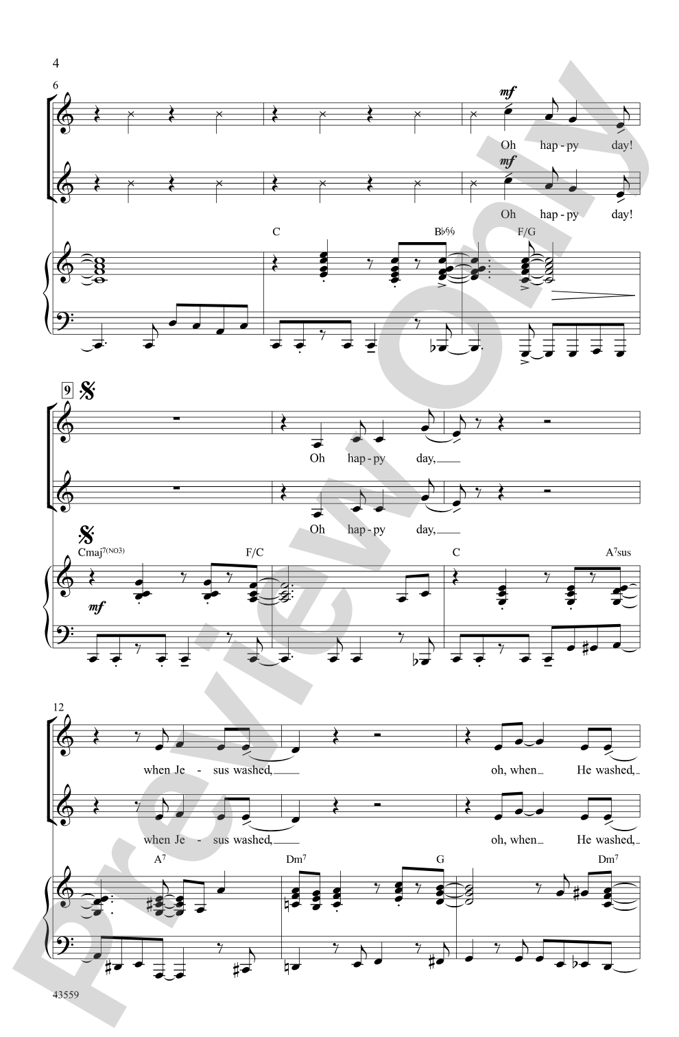 Oh Happy Day: SSA Choral Octavo