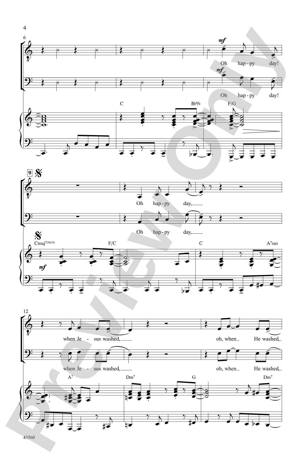 Oh Happy Day: TBB Choral Octavo