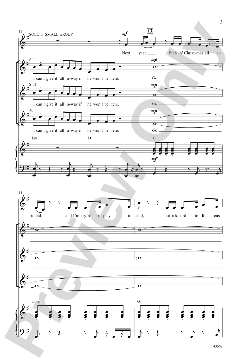 Santa Tell Me: SSA Choral Octavo