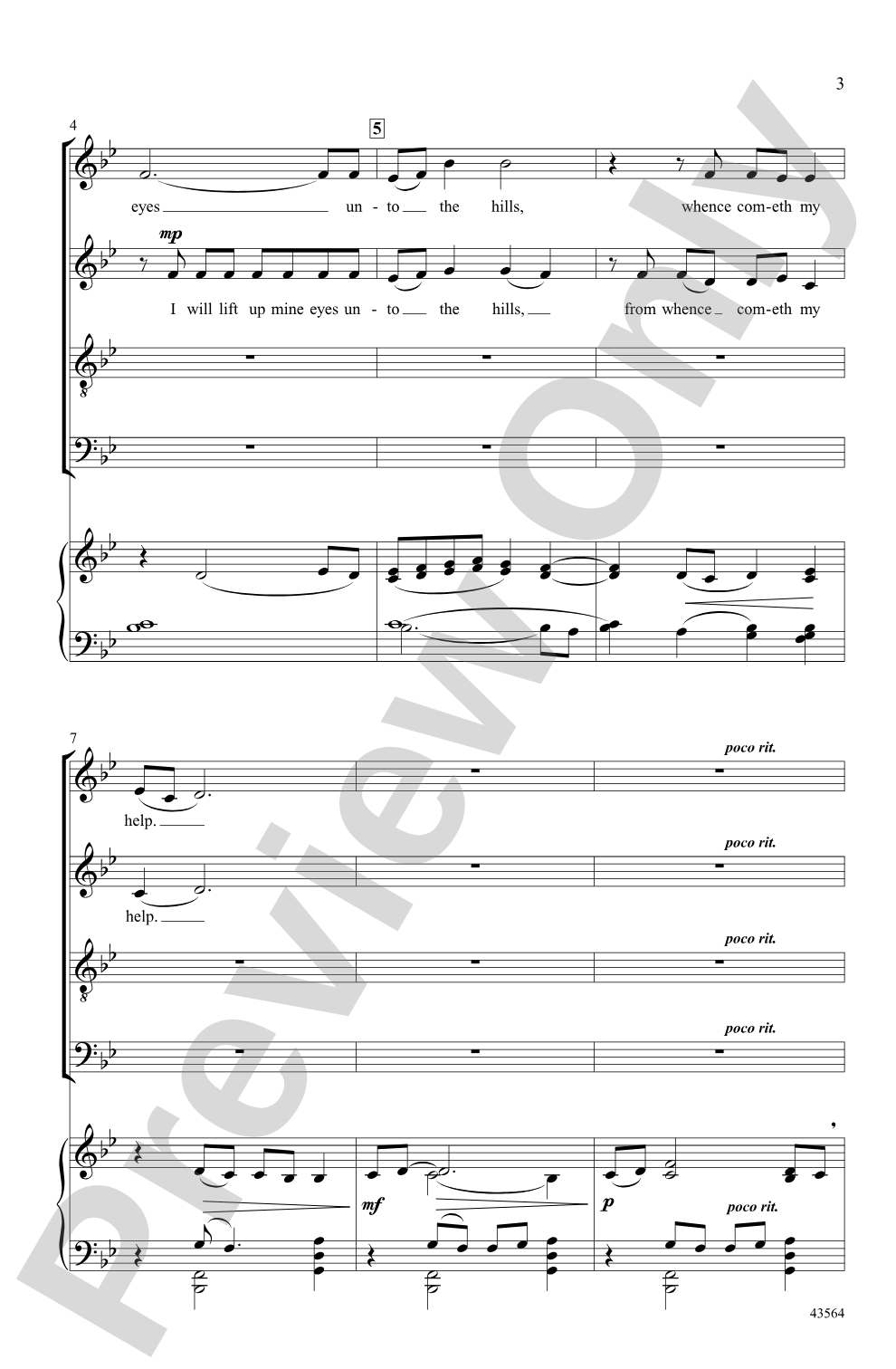 Psalm 121: SATB Choral Octavo
