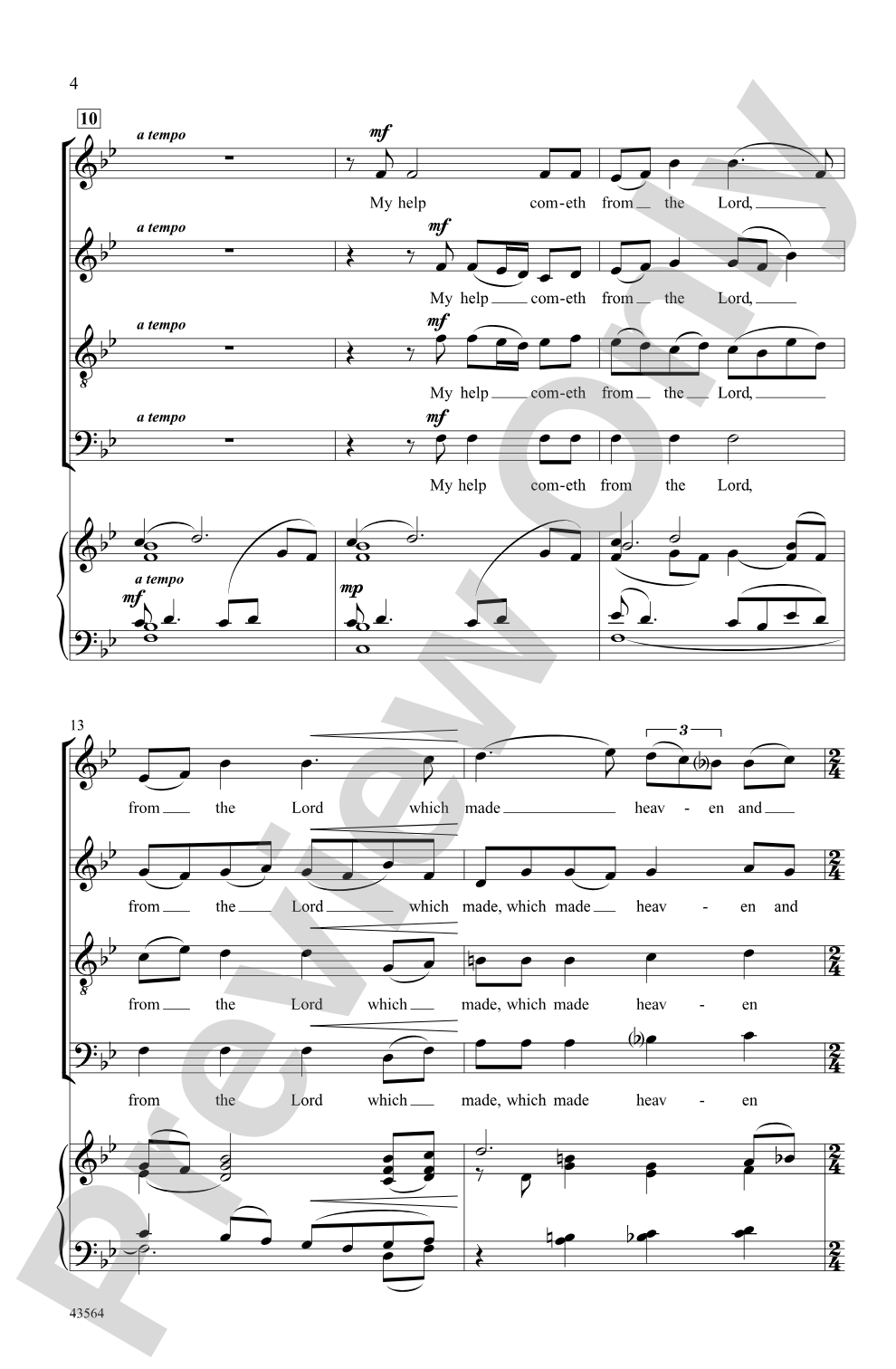 Psalm 121: SATB Choral Octavo