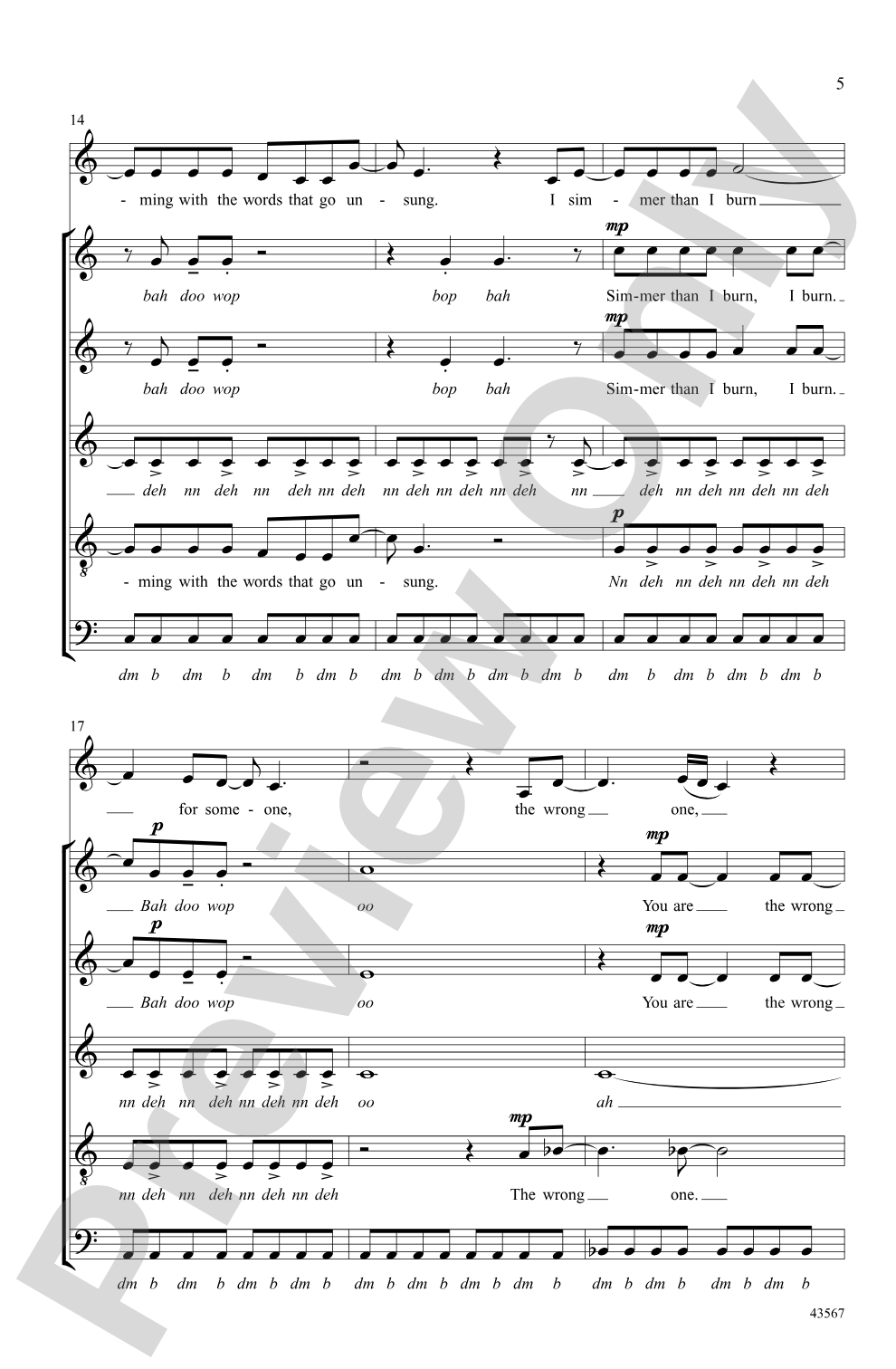 Gonna Get Over You: SSATB, <i>a cappella</i> Choral Octavo