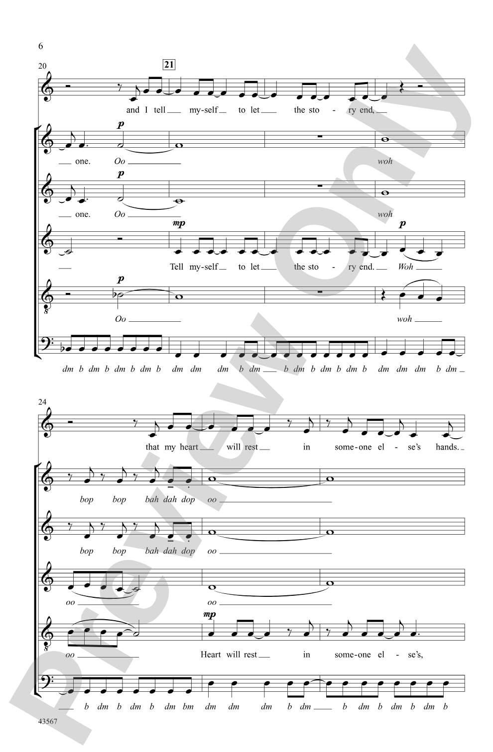 Gonna Get Over You: SSATB, <i>a cappella</i> Choral Octavo