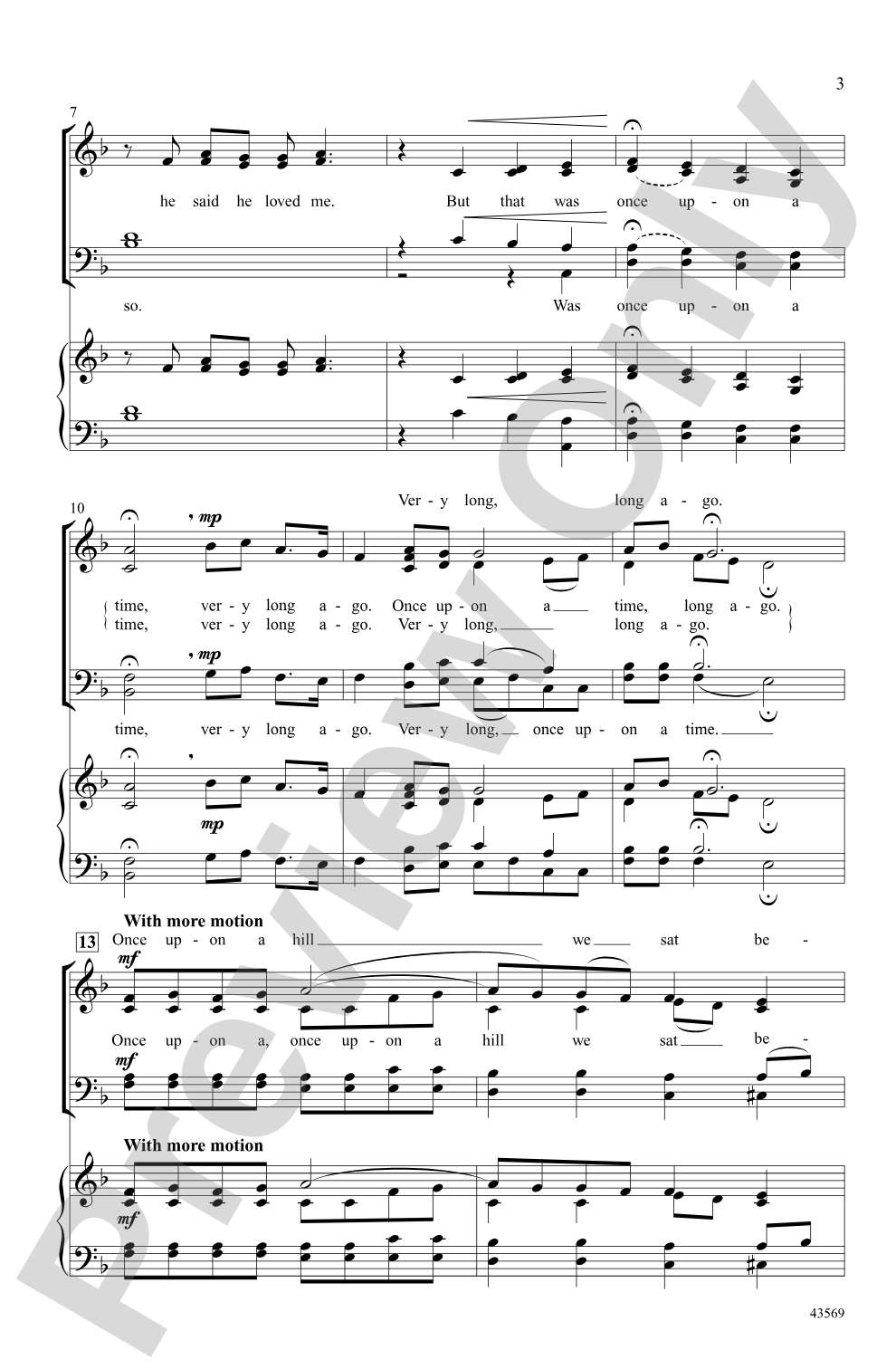 Once Upon a Time: SATB divisi, <i>a cappella</i> Choral Octavo
