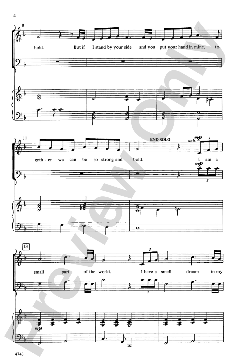 I Am a Small Part of the World: 3-Part Mixed Choral Octavo