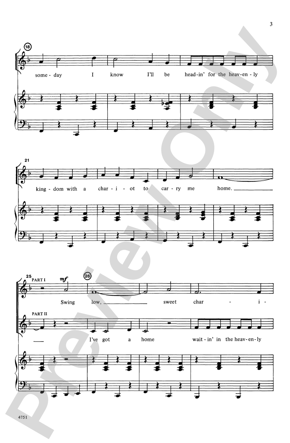 Chariots Comin'! (Swing Low, Sweet Chariot): 2-Part Choral Octavo