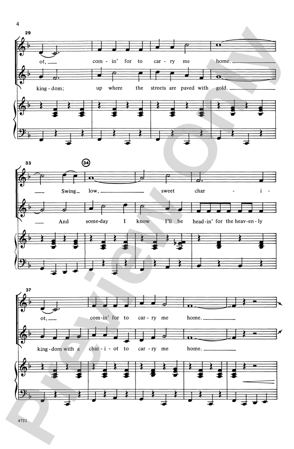 Chariots Comin'! (Swing Low, Sweet Chariot): 2-Part Choral Octavo