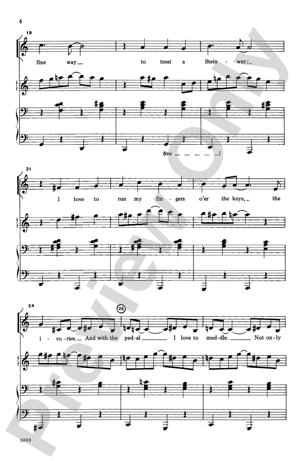 I Love a Piano: 2-Part Choral Octavo