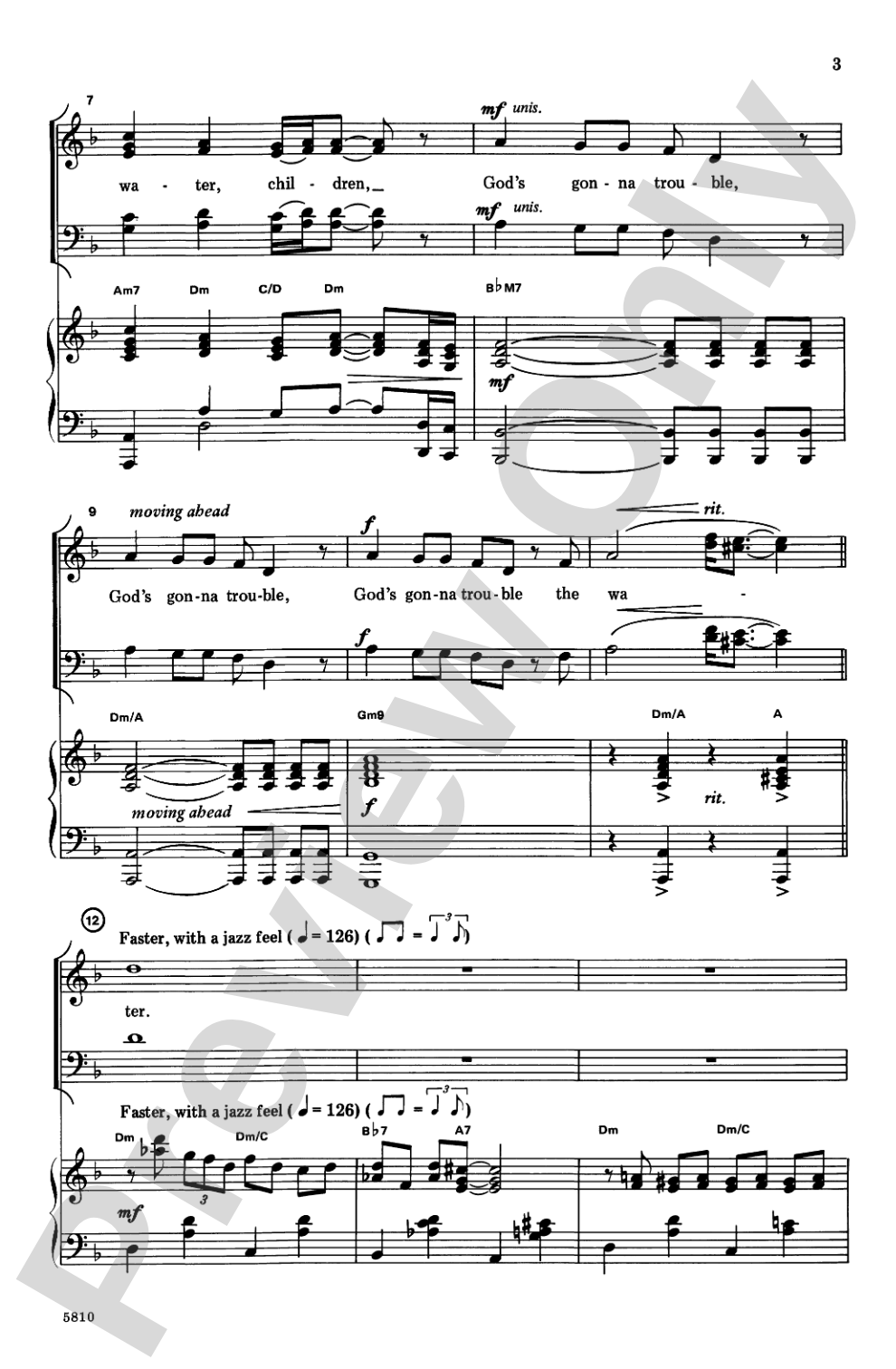 Wade in the Water: SATB Choral Octavo