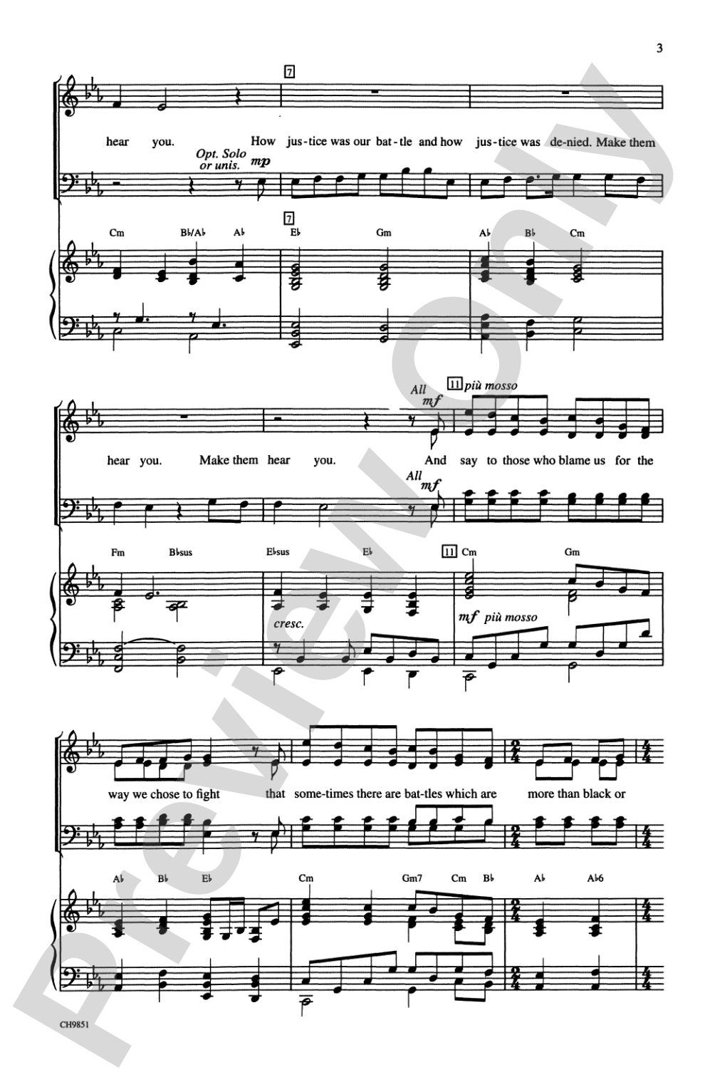 Make Them Hear You (from <I>Ragtime</I> The Musical™): SATB Choral Octavo