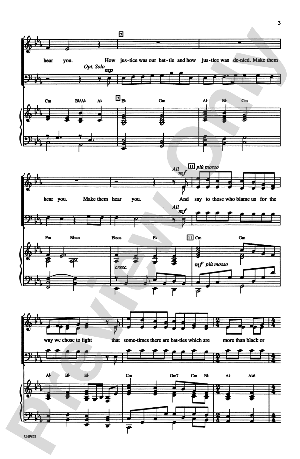 Make Them Hear You (from <I>Ragtime</I> The Musical™): SAB Choral Octavo
