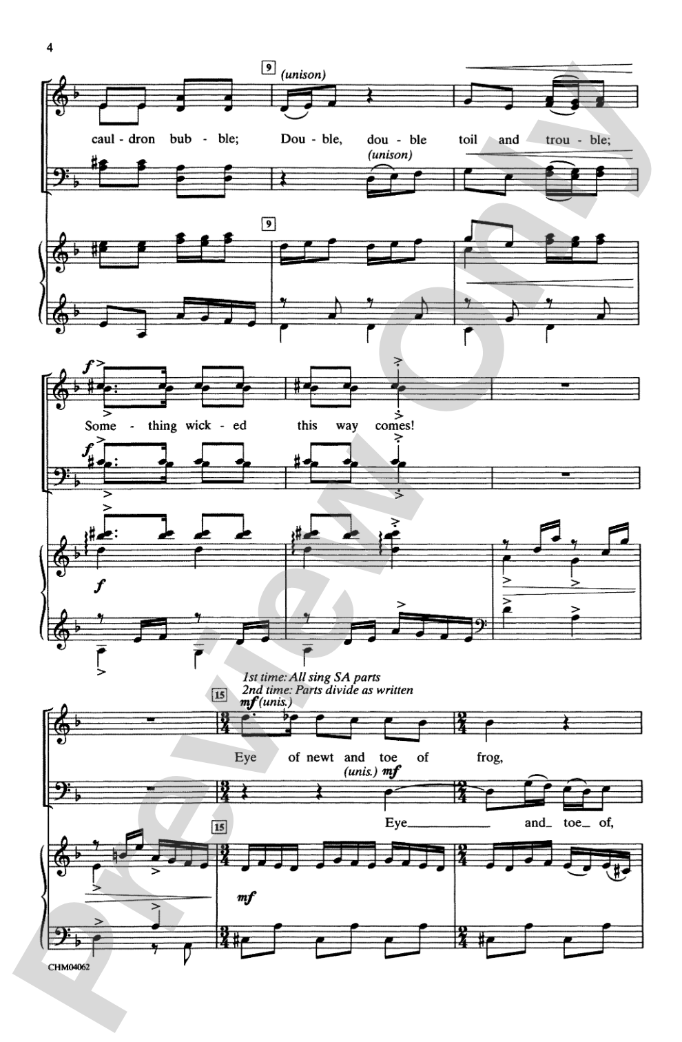 Double Trouble (from <I>Harry Potter and the Prisoner of Azkaban</I>): SATB Choral Octavo