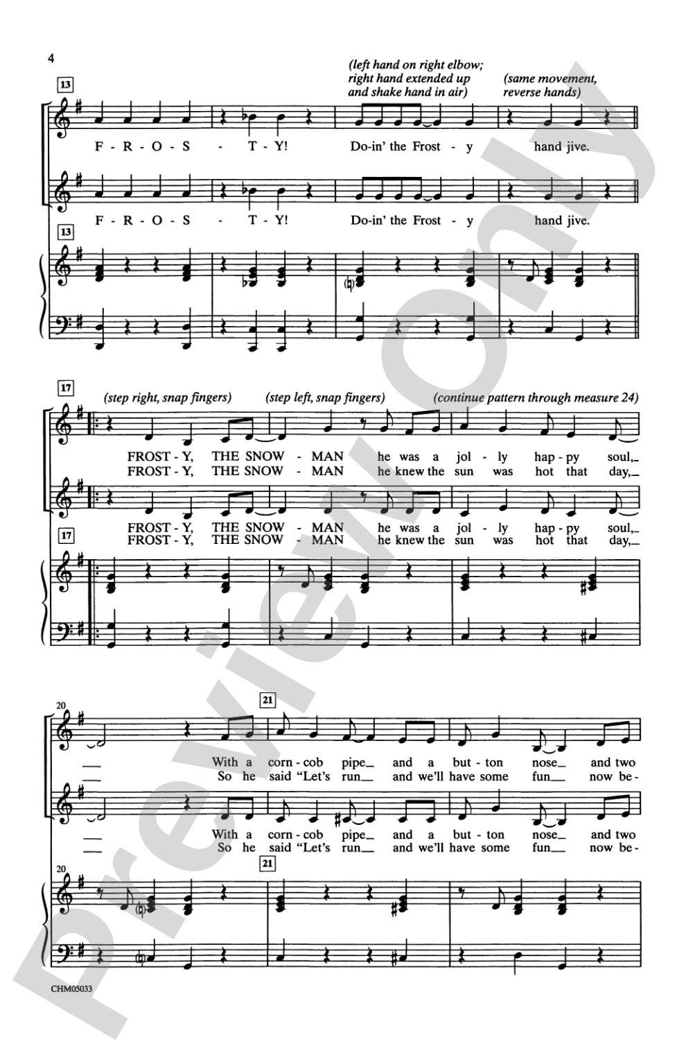 Frosty Hand Jive: 2-Part Choral Octavo