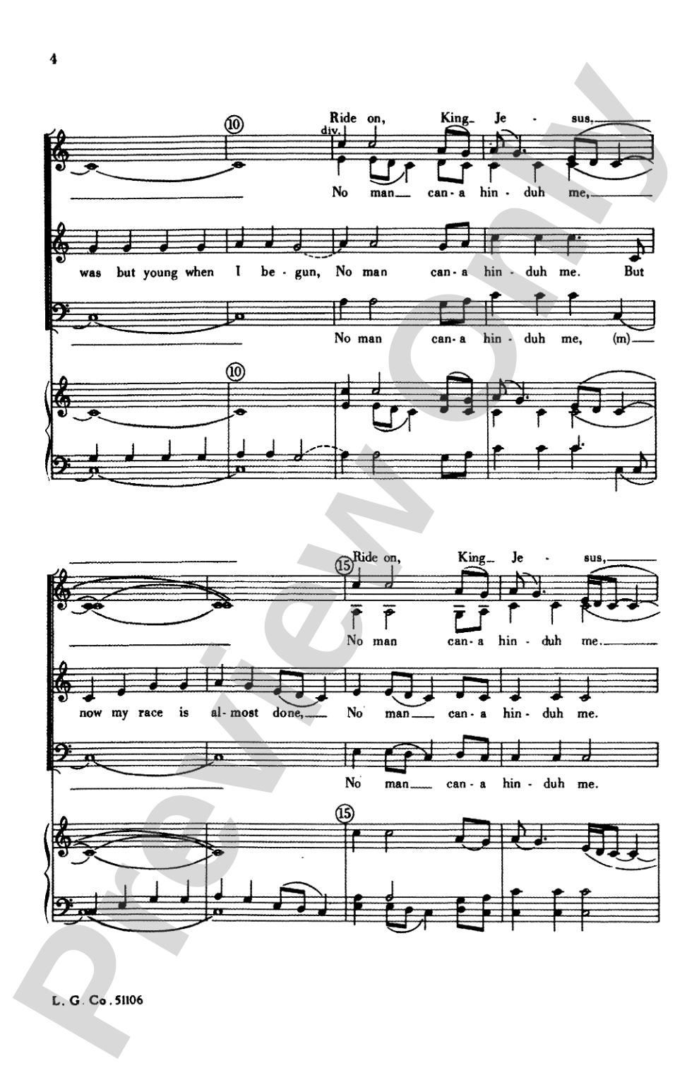 Ride On, King Jesus: SATB Choral Octavo
