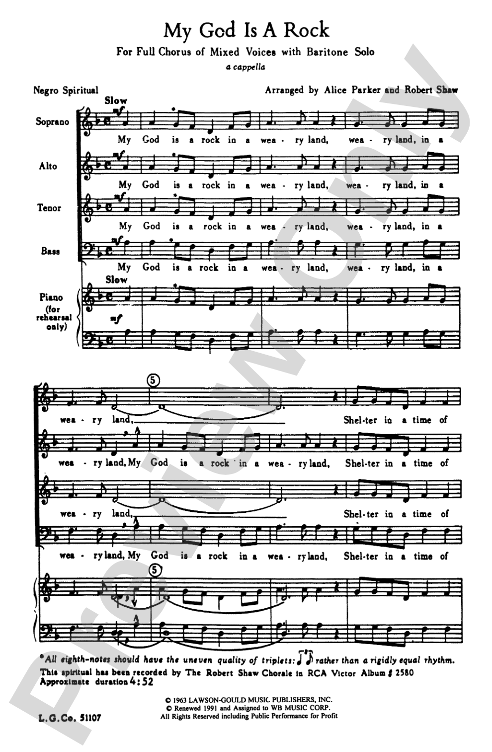 My God Is a Rock: SATB Choral Octavo