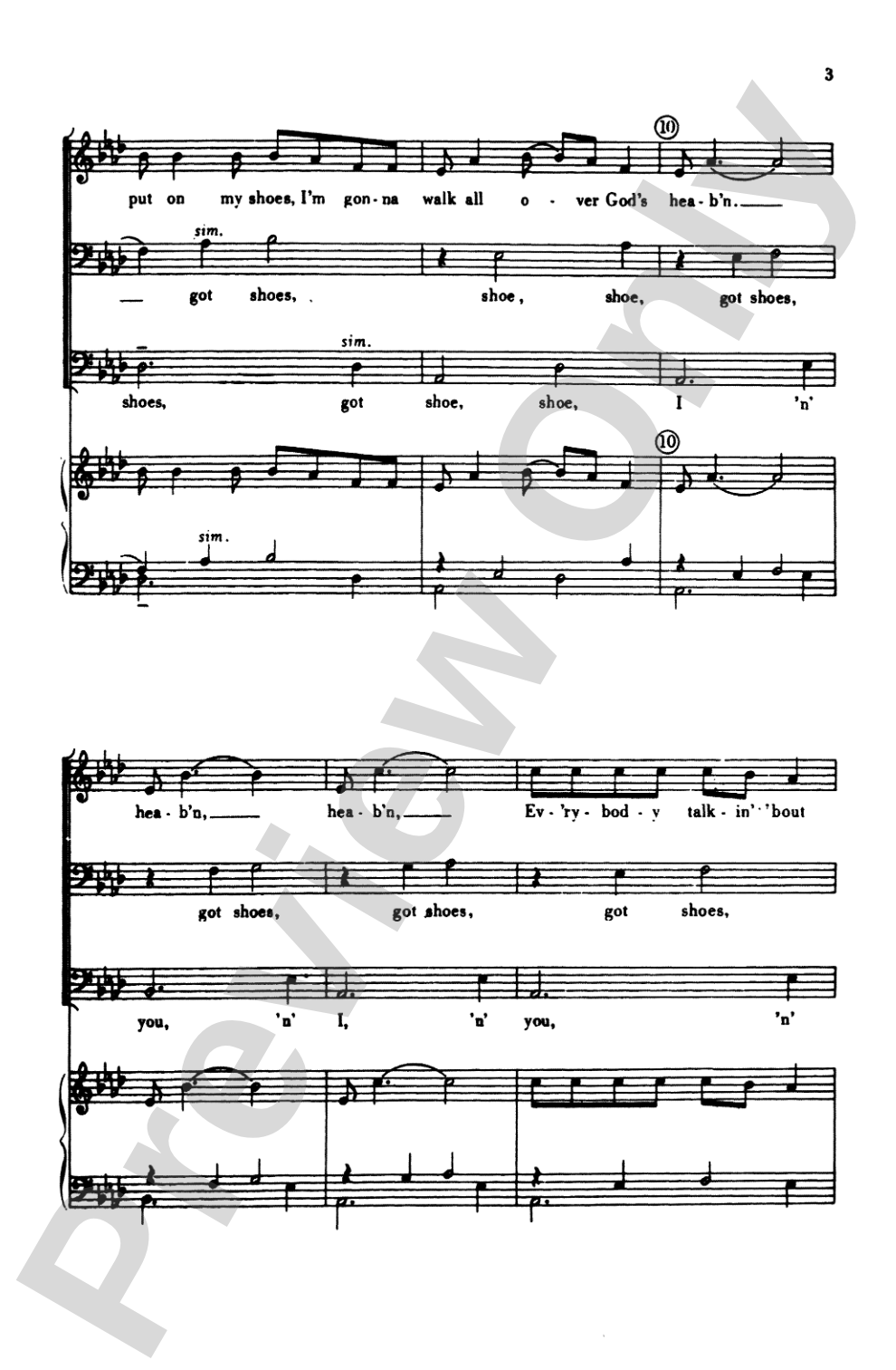 I Got Shoes: SATB Choral Octavo