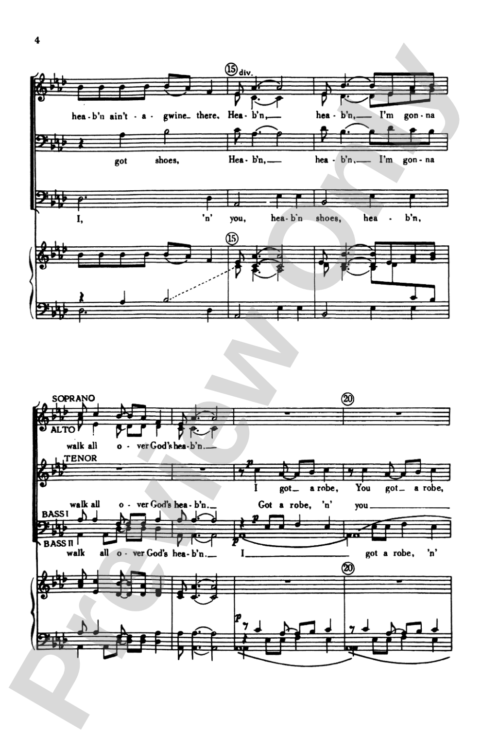 I Got Shoes: SATB Choral Octavo