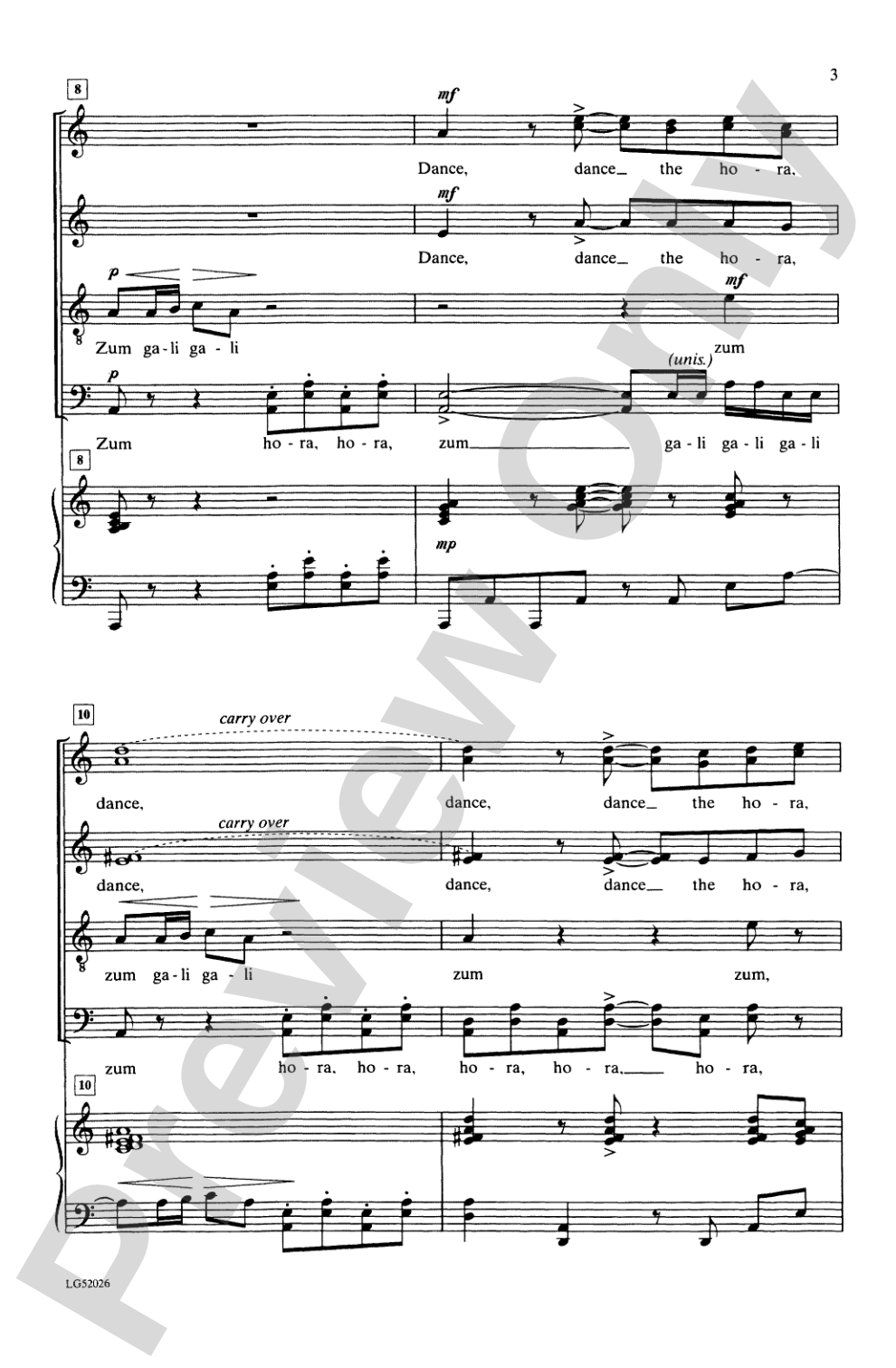 Zum Gali (Dance the Hora!): SATB Choral Octavo