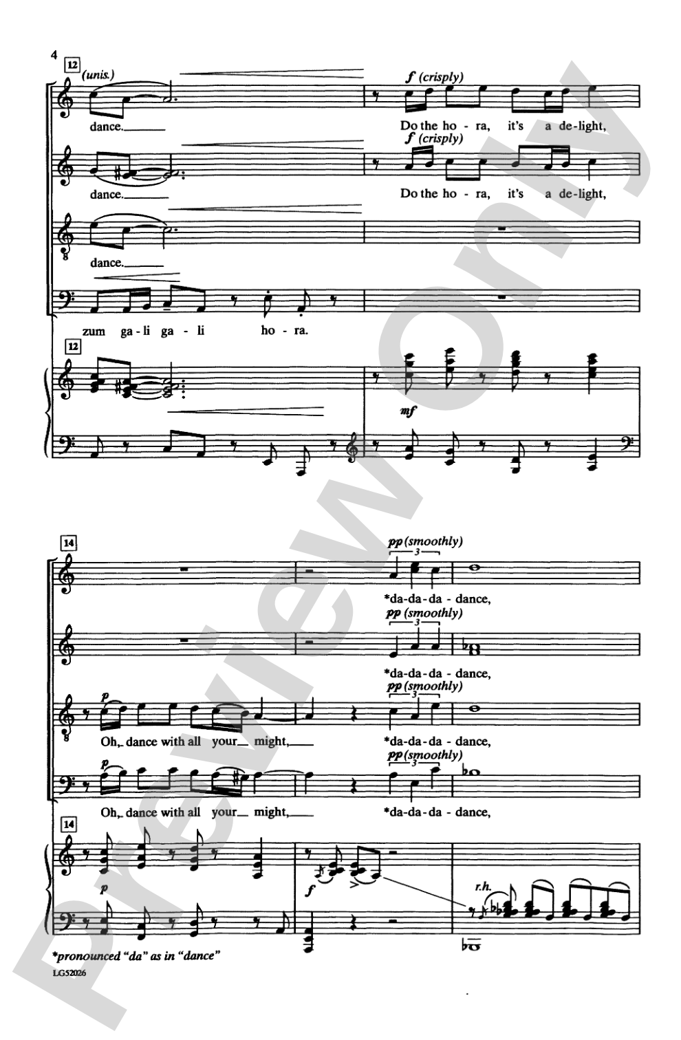 Zum Gali (Dance the Hora!): SATB Choral Octavo