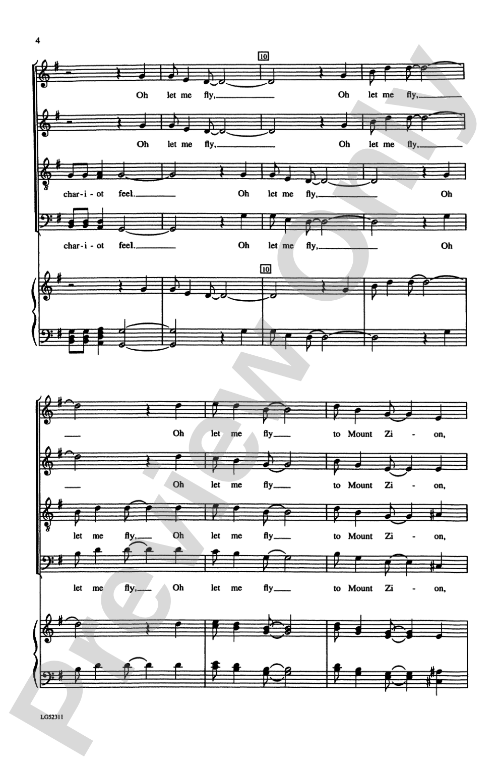 Let Me Fly: SATB Choral Octavo