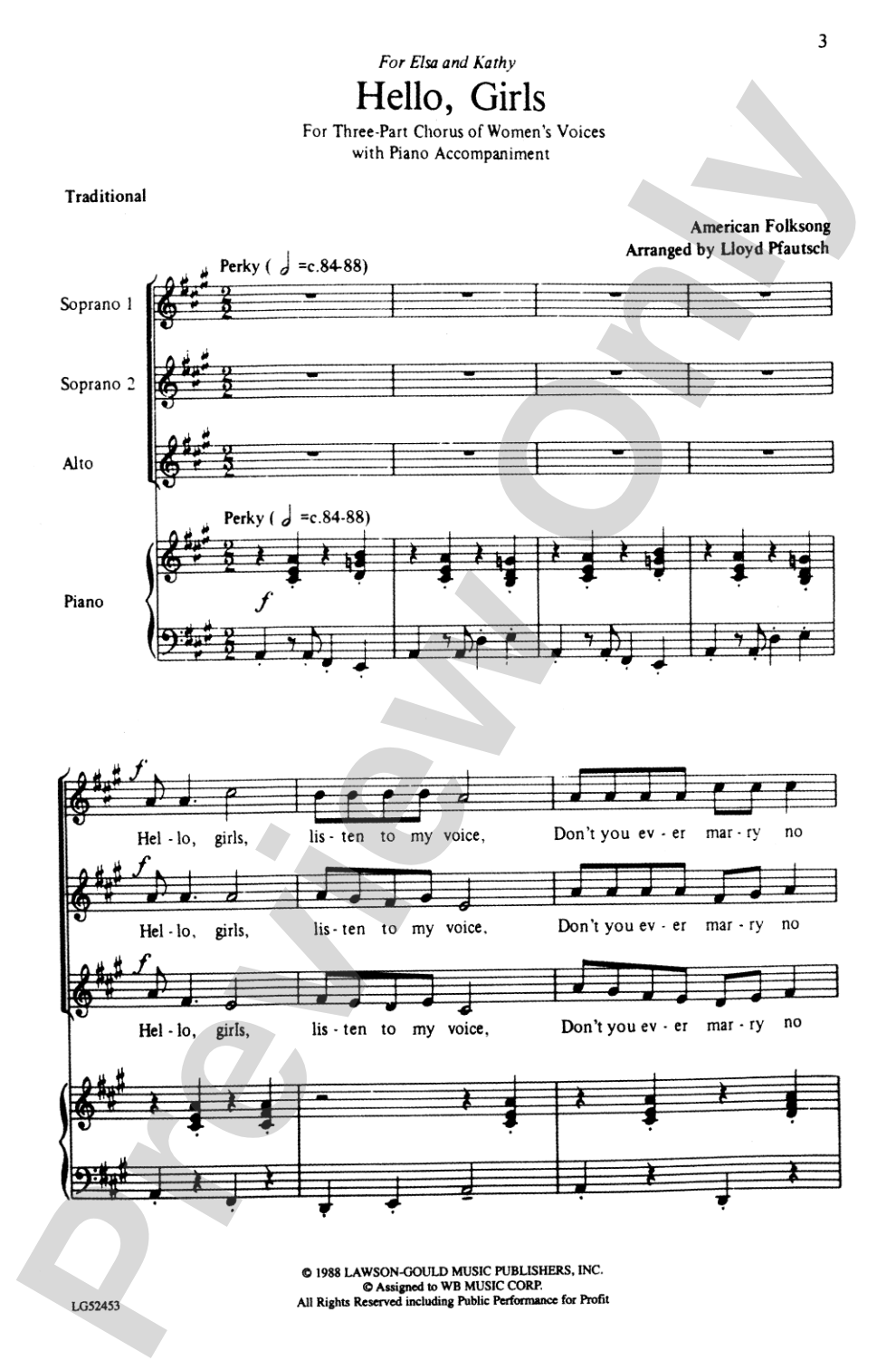 Hello, Girls: SSA Choral Octavo