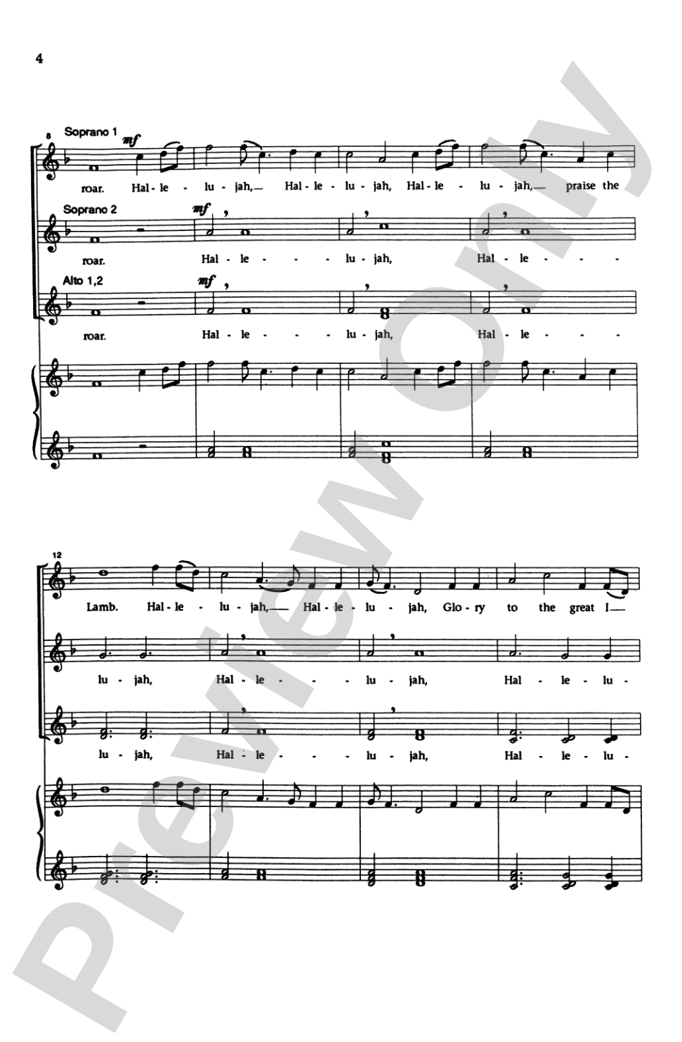 Hark, I Hear the Harps Eternal: SSAA, <i>a cappella</i> Choral Octavo