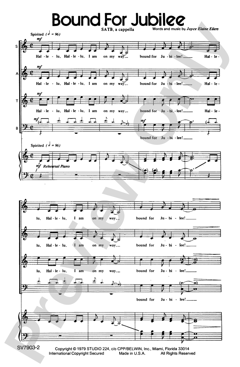 Bound for Jubilee: SATB Choral Octavo