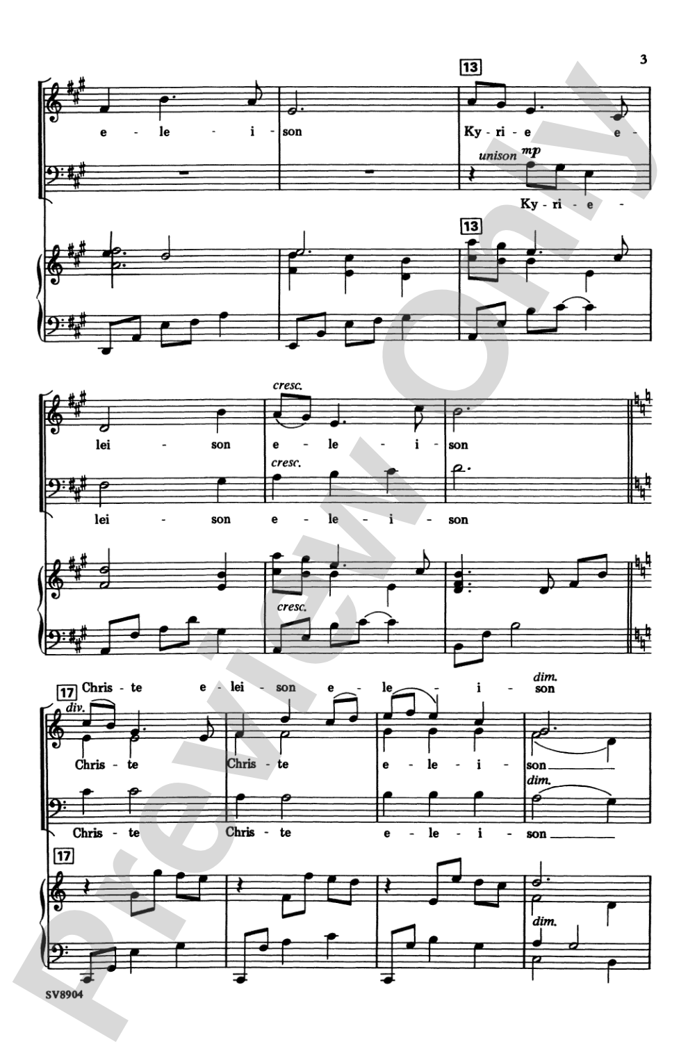 Kyrie: SATB Choral Octavo