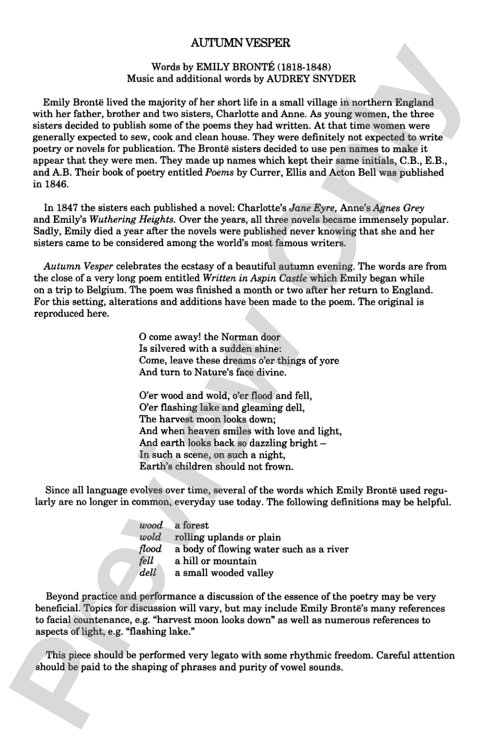 Autumn Vesper: 2-Part (Opt. SSA) Choral Octavo
