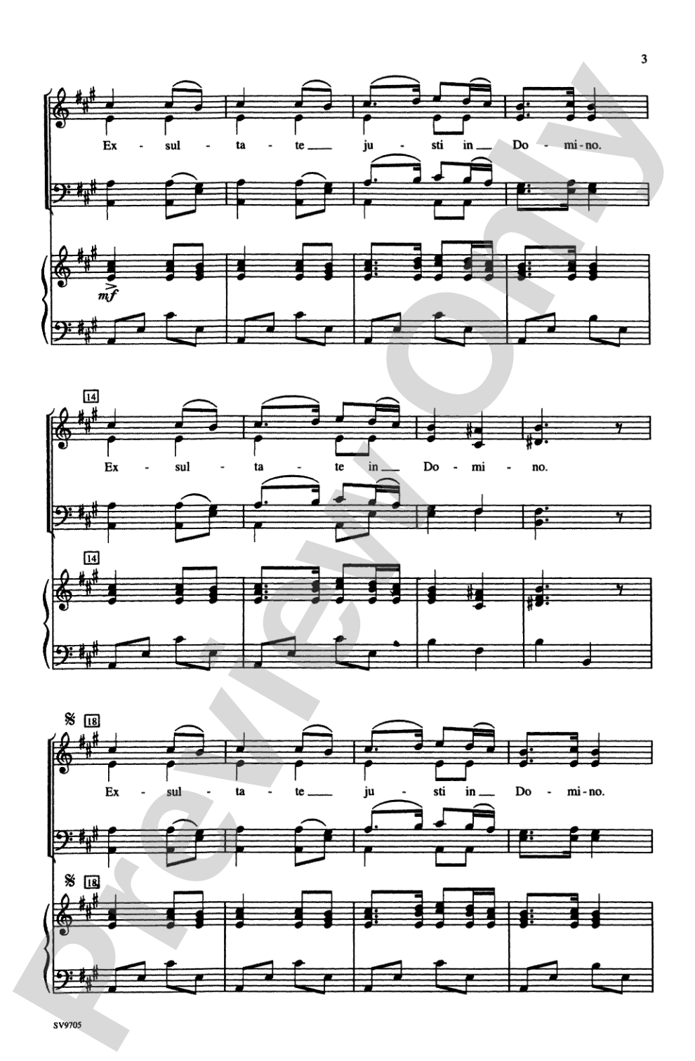 Exsultate Justi: SATB Choral Octavo