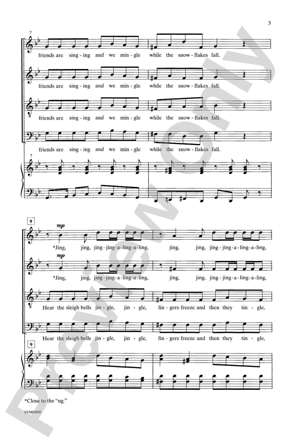 Sleigh Bells: SATB Choral Octavo