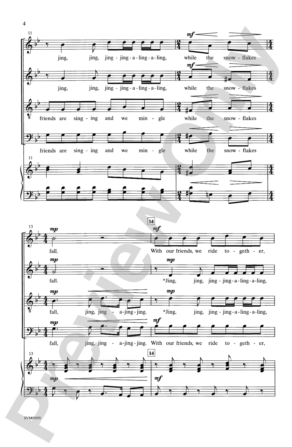 Sleigh Bells: SATB Choral Octavo