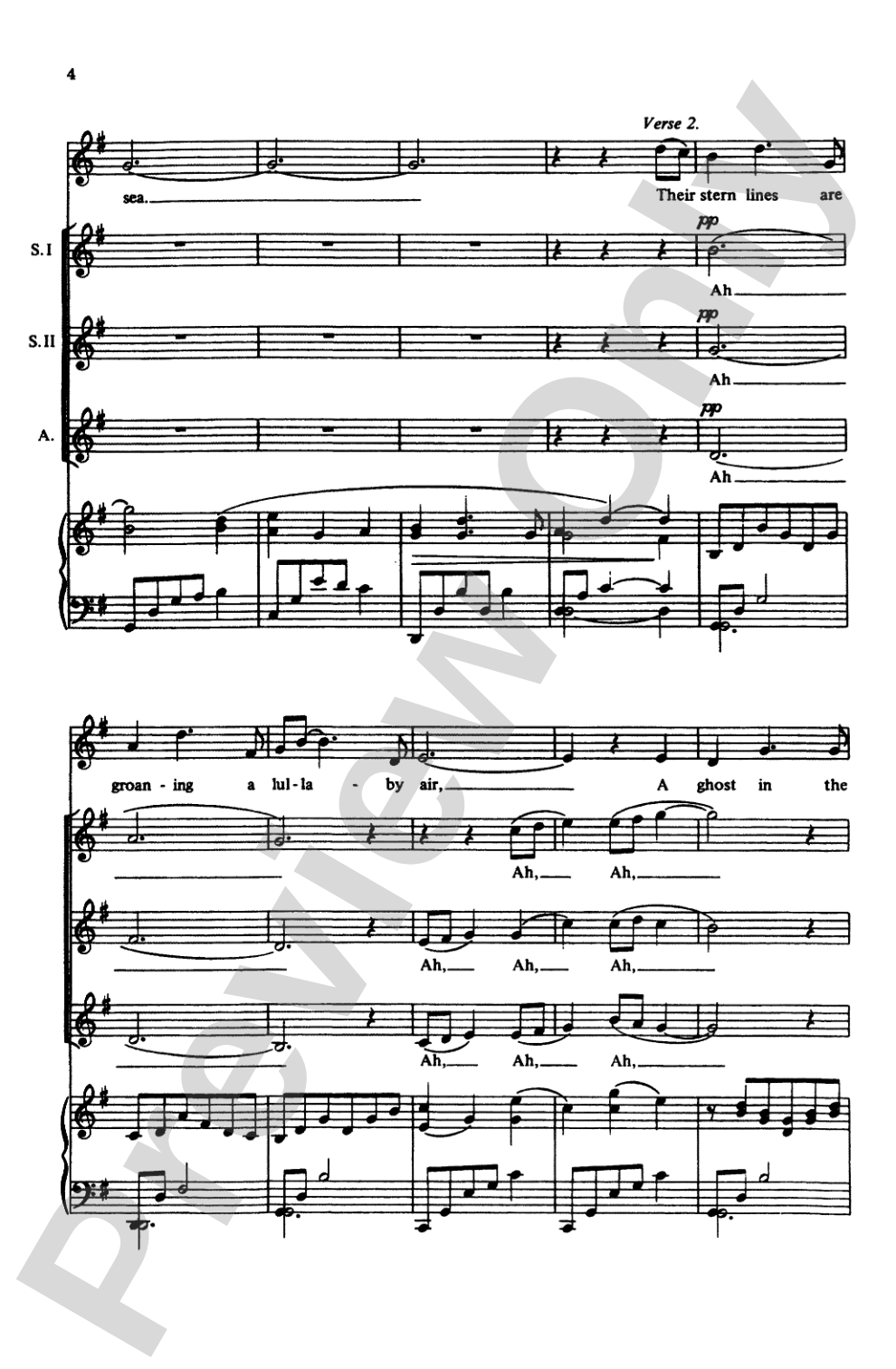 Away from the Roll of the Sea: SSA Choral Octavo