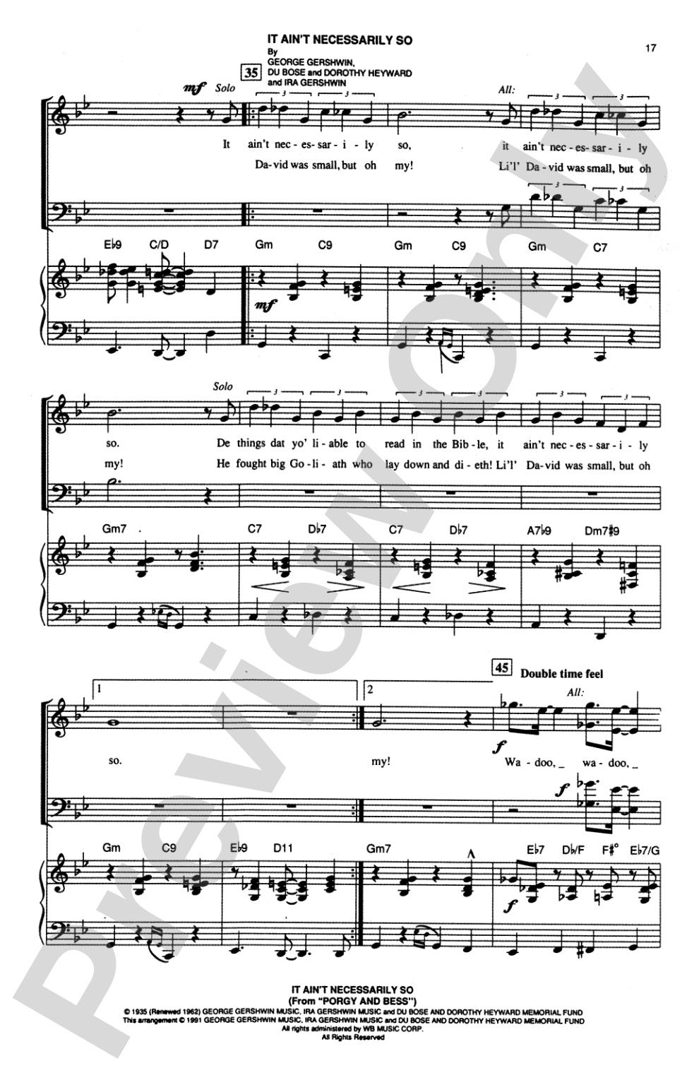 A Gershwin Portrait! The Music of George and Ira Gershwin: SATB Choral Octavo